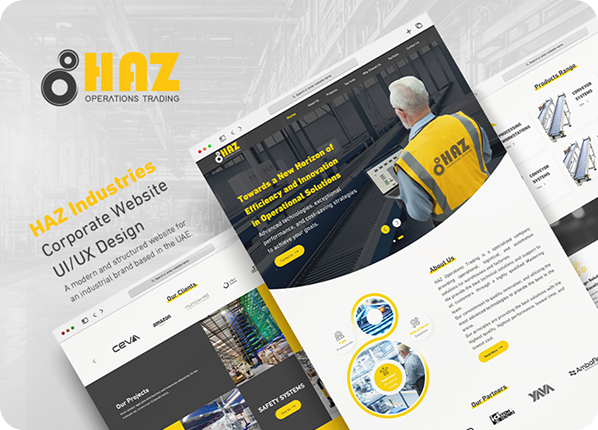 HAZ Industries Corporate Website UI/UX Design